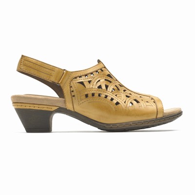 Rockport Cobb Hill Abbott High Vamp Sling Sandalen Damen Gelb JRL-598714